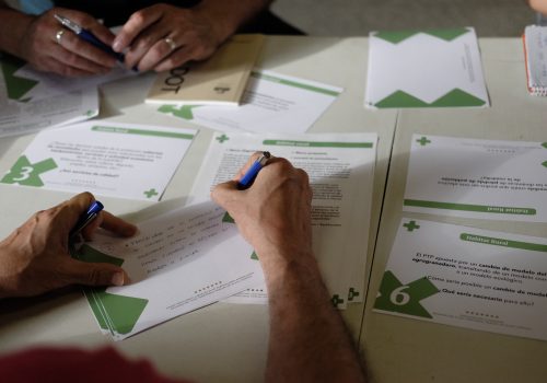 Taller participativo en Kuartango durante la revisión del plan territorial parcial de Álava Central